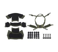 Quadrante del casco di sospensione Manopola regolabile Sottogola Set di cuscinetti di ricambio per caschi FAST MICH Comoda fodera in schiuma di nylon Resistente Leggero (Spugna verde militare)