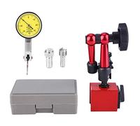 Quadrante di Precisione,Comparatore Centesimale Digitale 0-0,8mm con Base Magnetica Set Indicatore Metrico,Staffa Flessibile Braccio Porta Quadrante Controllo ON/OFF