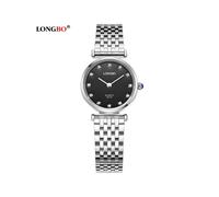 (Quadrante nero da donna) Longbo Luxurybrand, orologi classici da coppia, stile business, per amanti,