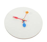 Quadrante Orologio Rotondo in Legno Bianco 15cm | Kit Educativo con Lancette Incluse, Forma Rotonda con Numeri, per Scuola, Laboratori Creativi