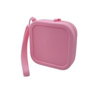 Quadrata silicone -CO -Bag Piccoli uomini e donne chiudere in modo sicuro compatto e impermeabile ideale per gli acquisti di viaggio borsa o negozio di piccoli , rosa., descrizione,