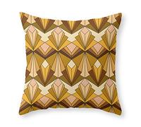 Quadrate Copriguanciali Art Deco Meets The 70S Caso Federa Elegante Federe per Cuscini per Arredo Casa Letto Sedia 45X45Cm