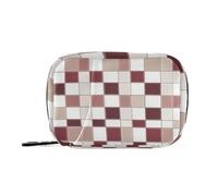 Quadrati bianco bordeaux organizer per borse medicinali con scomparti staccabili, organizer riutilizzabile con chiusura per portafoglio