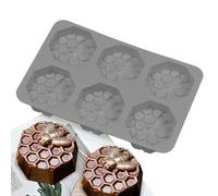 quadrati in silicone,Stampo quadrato per cioccolato - per torte per biscotti resistenti al calore a 6 cavità, per cioccolato antiaderenti, quadrati
