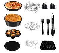 Quadrato Accessori per Friggitrice ad Aria da - Set di 12 Accessori per Friggitrice ad Aria per COSORI 6,2L Philips 6,5L senza BPA, 22cm