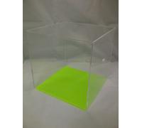 Quadrato Acrilico Display Presentazione Scatola 5 Lati Cubo Con Colore perspex