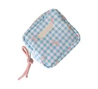 Quadrato Design Trucco Sacchetto Impermeabile Organizzatori Cosmetici Per Uso Quotidiano Di Viaggio Accessori Poliestere, blu