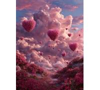 Quadrato Diamond Painting Kit Completo, Square Diamantini Cielo Amore Crystal Art, 5D DIY Bambini Adulti Pittura, da Ricamo Punto Croce Strass Artigianato Murale Decorazione Casa 70x90cm G-1011