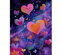Quadrato Diamond Painting Kit Completo, Square Diamantini Fantasia Amore Crystal Art, 5D DIY Bambini Adulti Pittura, da Ricamo Punto Croce Strass Artigianato Murale Decorazione Casa 80x100cm G-491