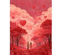 Quadrato Diamond Painting Kit Completo, Square Diamantini Il cuore del cielo Crystal Art, 5D DIY Bambini Adulti Pittura, da Ricamo Punto Croce Strass Artigianato Murale Decorazione Casa 80x100cm G1022