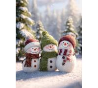 Quadrato Diamond Painting Kit Completo, Square Diamantini Natale Popolo Neve Crystal Art, 5D DIY Bambini Adulti Pittura, da Ricamo Punto Croce Strass Artigianato Murale Decorazione Casa 40x50cm G-956