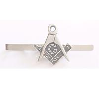 Quadrato e bussole con scivolo per cravatta in peltro massonico "G"