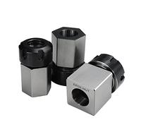 Quadrato ER32 Collet Block Chuck Acciaio duro Hex ER Spring Chuck Block for tornio Incisione Macchina da taglio Portautensili 1 Pz (Color : Hex ER 32)