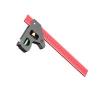 Quadrato ergonomico in alluminio con scala incisa per edilizia Woodcraft righello angolare doppio scopo e bordo dritto