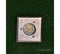 Quadrato Faretto incasso segnapassi calpestabile carrabile GU10 led luce fredda