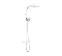 Quadrato Safe Touch regolabile termostatico rigido saliscendi doccia cromato