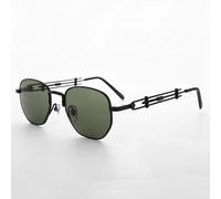 Quadrato Vintage Occhiali da Sole Steampunk Industriale Stile Nero Telaio Verde