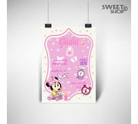 Quadretto Nascita Cornice Personalizzato BABY TOPOLINA canvas forex poster tela