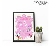 Quadretto Nascita Cornice Personalizzato PAPERINA PANNELLO forex poster tela