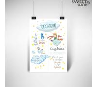 Quadretto Nascita Cornice Personalizzato Personalizzabile Piccolo Principe Bimbo