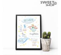 Quadretto Nascita Cornice Personalizzato Personalizzabile Piccolo Principe Bimbo