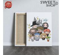 Quadretto POSTER TELA PANNELLO HARRY POTTER CARTOON ISPIRATO Hogwarts CANVAS