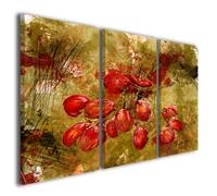 Quadri arte design Abstract fruit graps stampa su tela trittico moderno astratto