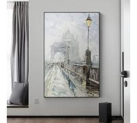 Quadri Astratti Dipinti A Mano Grandi,Arte Della Parete Extra Large Dipinto Ad Olio Dipinto A Mano Senza Cornice Su Tela Costruzione Di Ponti Fotografia Arte Pittura Murale Originale Con Texture Per