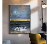 Quadri Astratti Dipinti A Mano Su Tela,Originale Dipinto A Mano Dipinto Ad Olio Oceano Alba Immagini D'Arte Pittura Murale Senza Cornice Lamina D'Oro Opere D'Arte Con Texture Grande Decorazione Dell