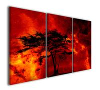 Quadri astratti Tree and fire stampe su tela canvas immagine tela riproduzione
