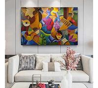 Quadri astratti variopinti di arte della parete della tela di canapa Pittura moderna della decorazione della casa Opere d'arte per la decorazione del soggiorno Poster e stampe 80x110cm Senza cornice