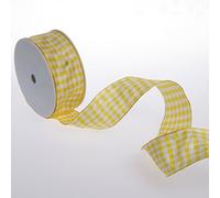 Quadri Band con Filo Metallico Bordo - Giallo - 40 mm su 25 m Rotolo - 64098 40 16