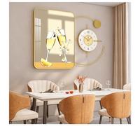 Quadri Camera da Letto, Quadro Soggiorno, Silenziosi Orologi da Parete, Pianta Fiore Decorazione da Parete con Cornice,Cucina Ufficio Decorazioni Muro