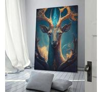 Quadri da parete con giraffa incantata del mondo incantato, per soggiorno, casa rustica, bagno, opera d'arte 20 x 30 cm