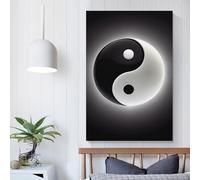 Quadri da parete in stile moderno Yin e Yang per soggiorno, cucina, decorazioni per la casa, parete soggiorno 24x36 pollici (60x90 cm)