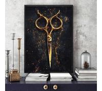 Quadri da parete per parrucchiere, quadri da barbiere, stampe e poster in bianco e nero, strumenti per il taglio dei capelli, decorazione da parete alla moda per barbieri, 40x60 cm, senza cornice