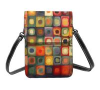 Quadri di arte astratta piccole borse a tracolla per le donne borsa del telefono cellulare borsa del cuoio dell'unità di elaborazione del raccoglitore con la tracolla