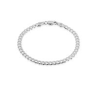 QUADRI - Elegante Bracciale in Argento 925 con Catena 7 mm Modello Cubano Diamanto idea regalo per Uomo Donna - lunghezza 20 cm - Made in Italy certificato