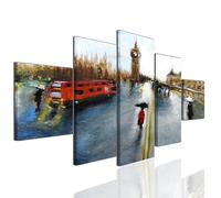 Quadri Londra stampe moderne su tela quadro London and rain impressionism style