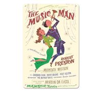 Quadri Metallo The Music Man Con Robert Preston Majestic Theater Broadway Theater Ottimo Pittura In Ferro Impermeabile Cartello In Alluminio Per Cortil La Casa Bar 20X30Cm