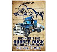Quadri Metallo Truckconvoy This Here'S The Rubber Duck Cartello Parete Poster Per Esterno Cancelli Ompleanno Club M