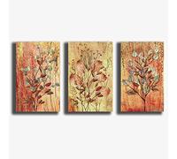 Quadri Moderni 3 pezzi 30x50 cm Shabby chic vintage ALBERI etnico Stampa su Tela CANVAS Arredamento Arte XXL Arredo soggiorno salotto camera da letto cucina ufficio bagno bar ristorante (3)