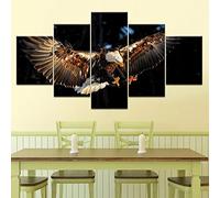Quadri Moderni Animale Aquila 200 X 100 Cm 5 Pezzi Pannelli Xxl Stampa Su Tela Moderno Arredamento Arredo Salotto Camera Da Letto Cucina Ufficio Sala Da Pranzo -6B5T+F7M7-