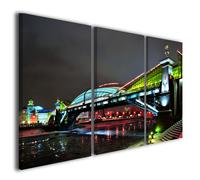 Quadri moderni Mosca Bridge stampe su tela canvas skyline città di notte ponte