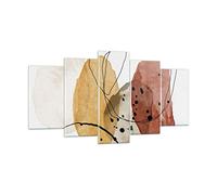 Quadri Moderni Soggiorno Acquerello Astrazione Forme Quadro su Vetro 160x85cm Stampe da Parete in Vetro Camera da Letto Cucina 5 pezzi Wall Art Grandi XXL Decorazione Murale Immagini GEA160x85-4658