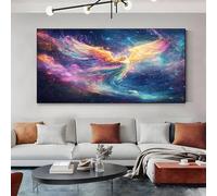Quadri Moderni Soggiorno Angeli Dei Sogni Quadro su Tela Grande Blu Decorazione Murale per Camera da Letto o Famiglia, Quadri da Parete 70x140 cm