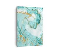 Quadri Moderni Soggiorno Astrazione Blu Acqua moderno Quadro su Tela Verticale 50x70cm Stampe da Parete Camera da Letto Cucina 1 pezzo Wall Art Canvas Piccoli Decorazione Murale Immagini PA50x70-2937