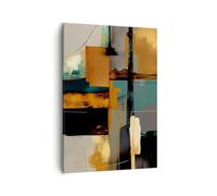 Quadri Moderni Soggiorno Astrazione Moderno Pezzo Quadro su Tela Verticale 50x70cm Stampe da Parete Camera da Letto Cucina 1 pezzo Wall Art Canvas Piccoli Decorazione Murale Immagini PA50x70-5801