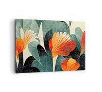 Quadri Moderni Soggiorno Botanica Boho Grunge Quadro su Tela 120x80cm Stampe da Parete Camera da Letto Cucina 1 pezzo Wall Art Canvas Grandi XXL Decorazione Murale Grafica Immagini AA120x80-5573