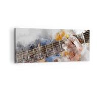 Quadri Moderni Soggiorno chitarra musica Quadro su Tela 120x50cm Stampe da Parete Camera da Letto Cucina 1 pezzo Wall Art Canvas Grandi Decorazione Murale Grafica Immagini AB120x50-3448